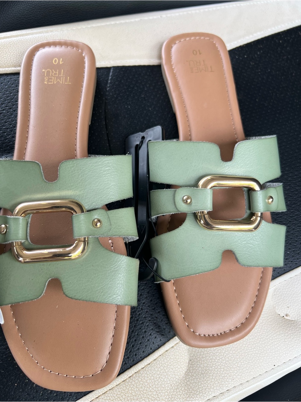 Sage Green Slip-On Sandals